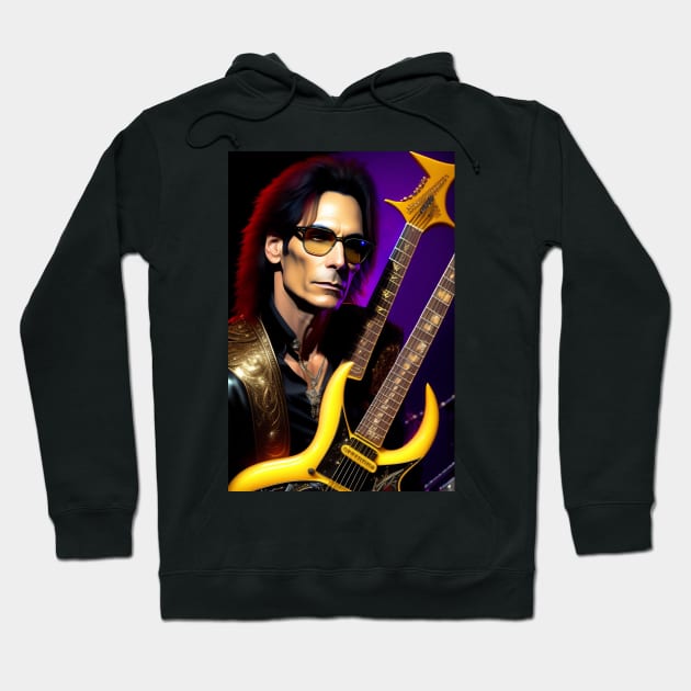 Rockstar steve vai graphic design artwork Hoodie by Nasromaystro